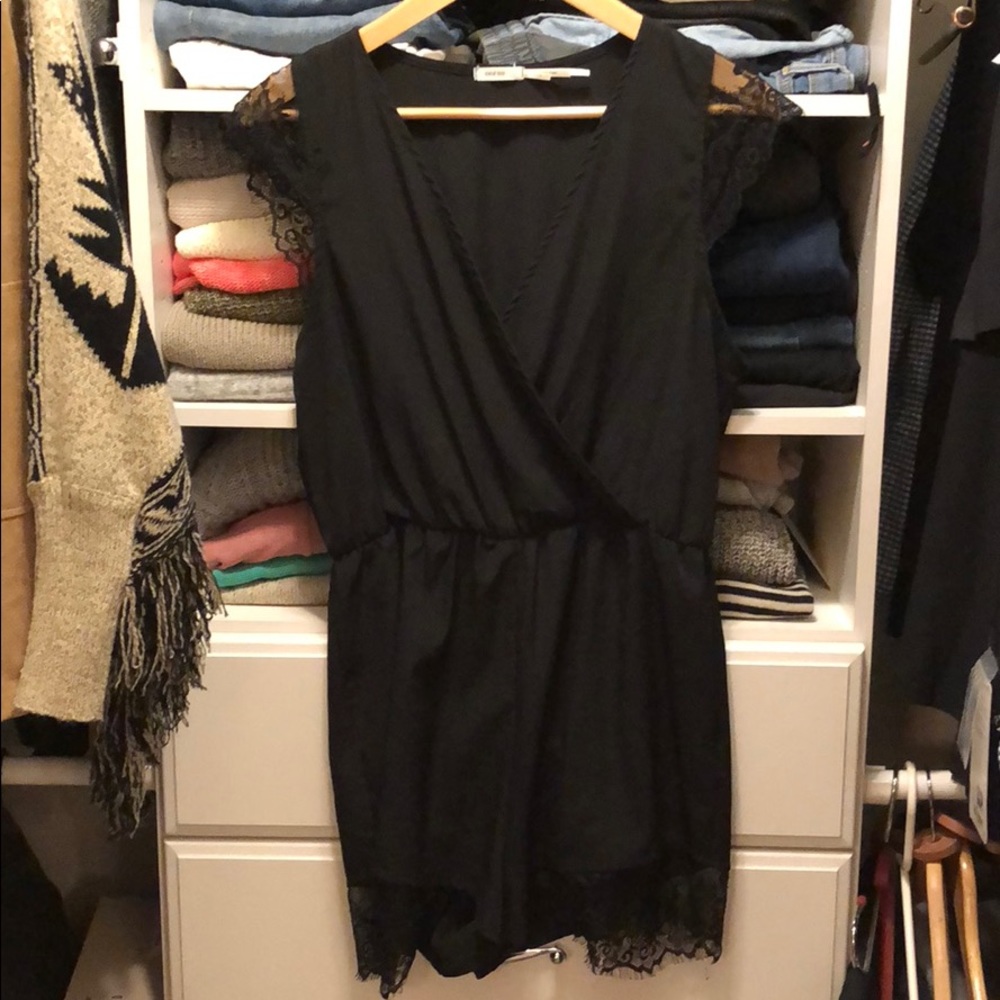 UO Black Lace Romper